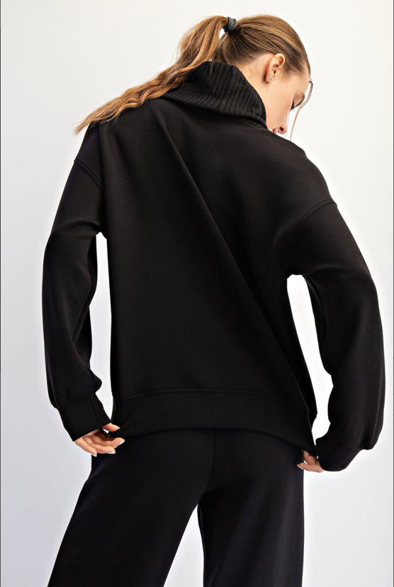 Travis Buttercream V-Turtleneck