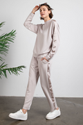 ButterCream Side Satin Jogger