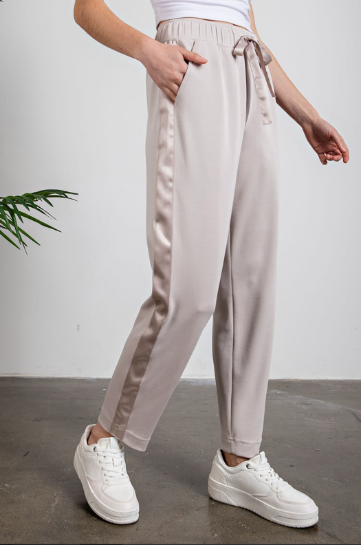 ButterCream Side Satin Jogger