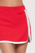 Left on Red ButterCream Skirt