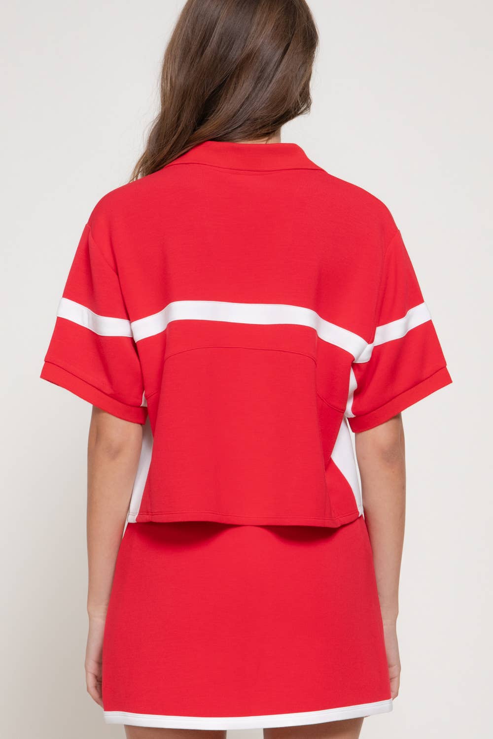 Left on Red Oversized ButterCream Polo