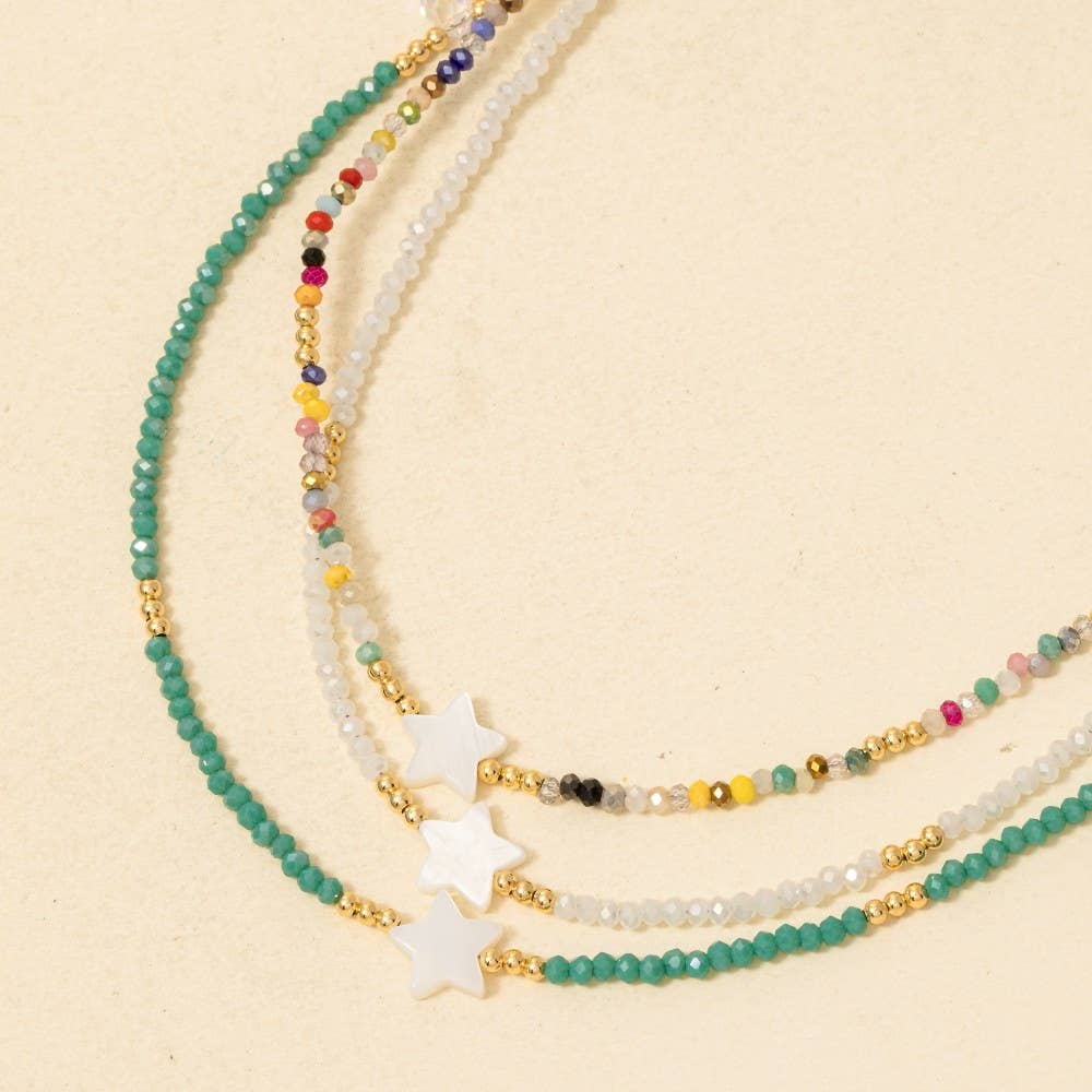 Beaded Star Charm Necklace