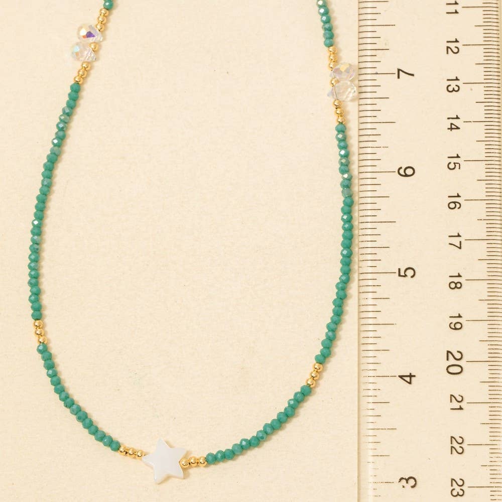 Beaded Star Charm Necklace